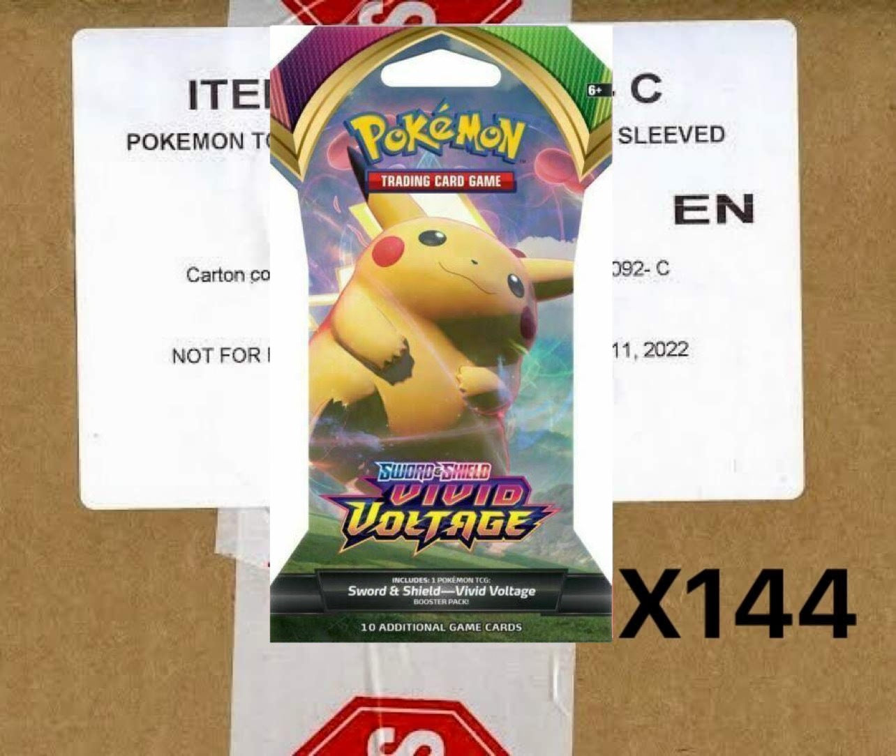 SWSH VIVID VOLTAGE Sealed Blister Case (144 PACKS)