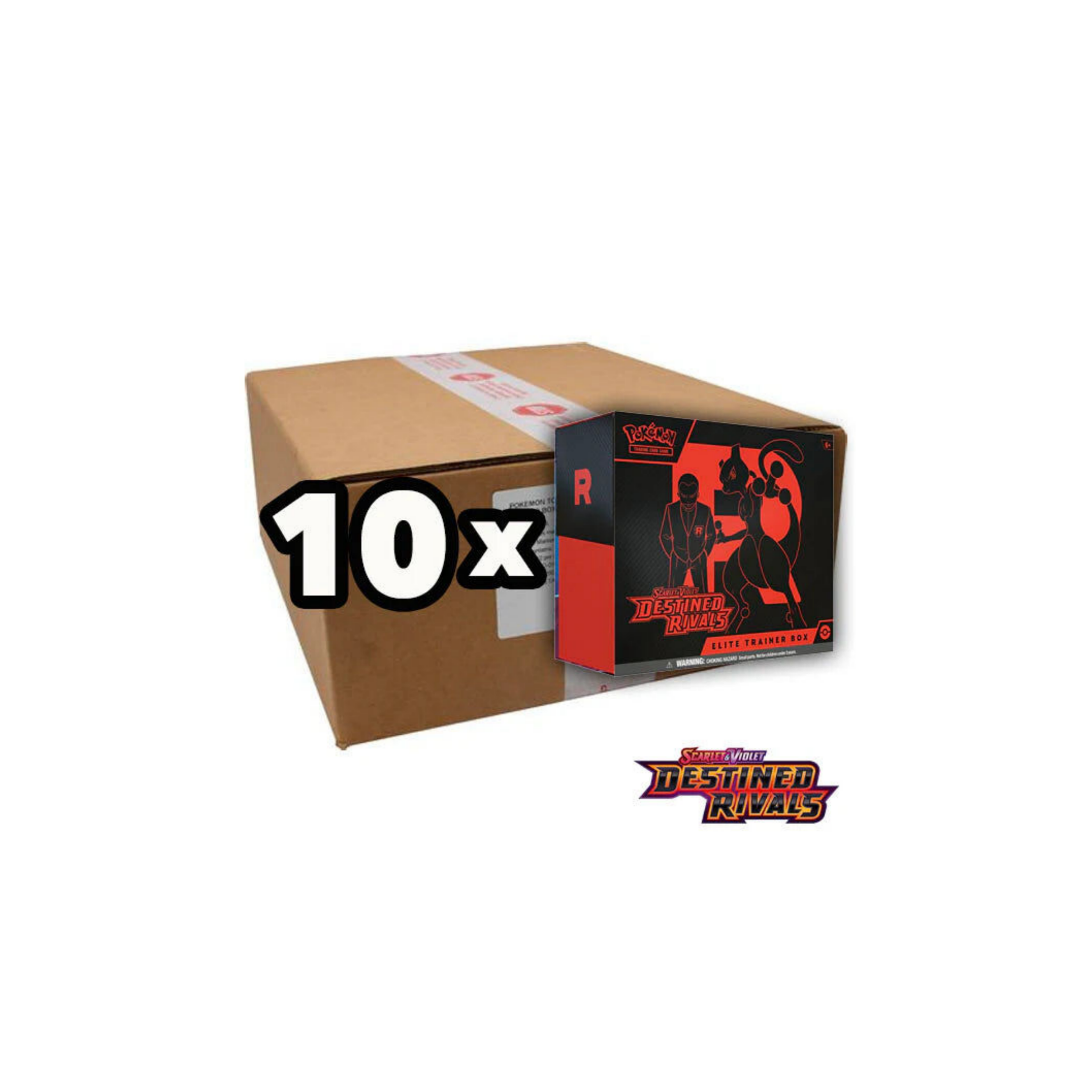 SEALED CASE OF 10 DESTINED RIVALS Elite Trainer Boxes