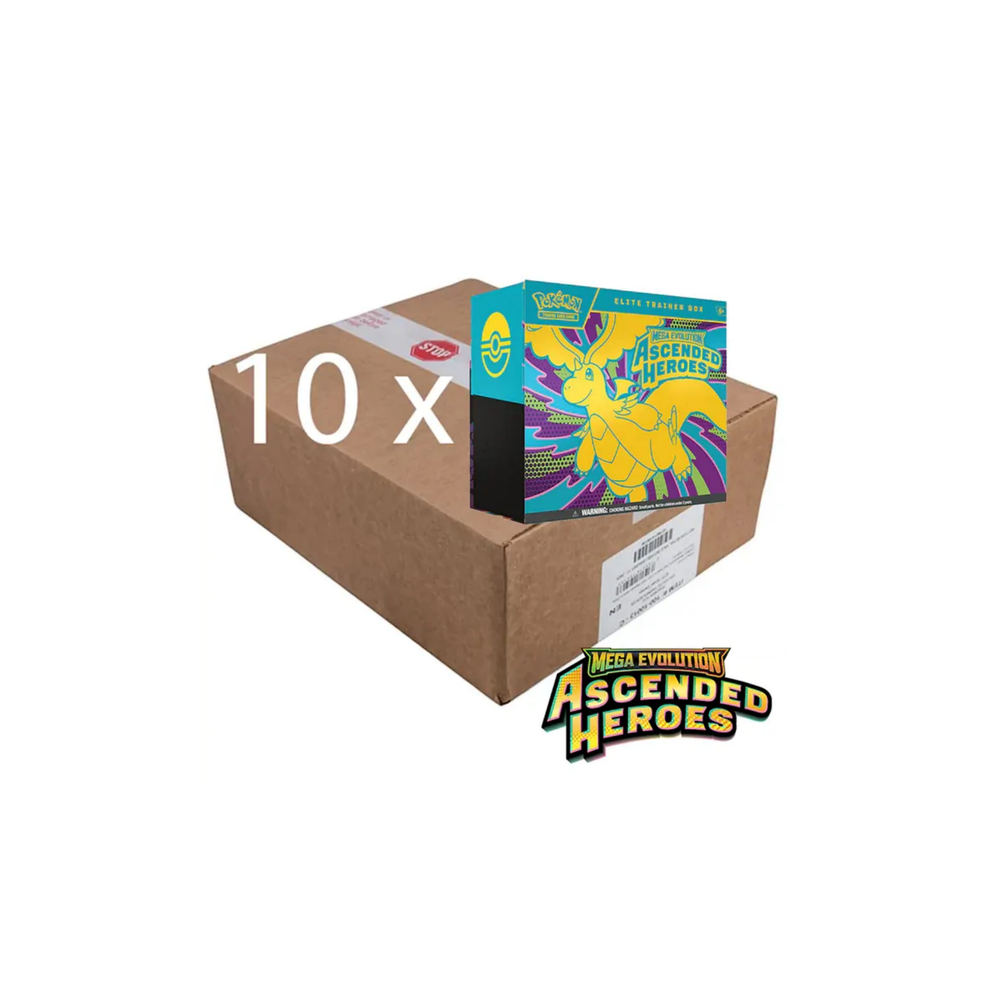SEALED CASE OF 10 ASCENDED HEROES Elite Trainer Boxes